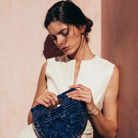 cult gaia Handbags - Cult Gaia Lapis Lazuli Mini Acrylic Ark Bag New In Box